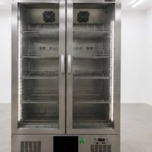 Commercial Double Glass Door Display Fridge | Gastroline Upright