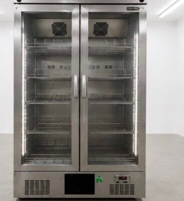 Commercial Double Glass Door Display Fridge | Gastroline Upright