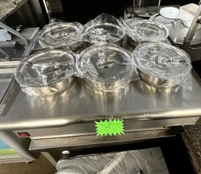 Parry Wet Bain Marie 4L 6 Pot Commercial Food Warmer with Drain Tap.🚰
