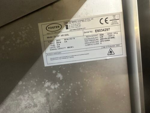 Foster XTRA XR1300L Double Door Commercial Freezer – 880L – Stainless Steel – 2022 - Image 5