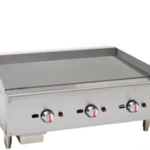 Hamoki EGG-36SX-P Triple Control Gas Countertop Griddle – Chromed Plate – 900mm Commercial Flat Top Grill (Brand New)