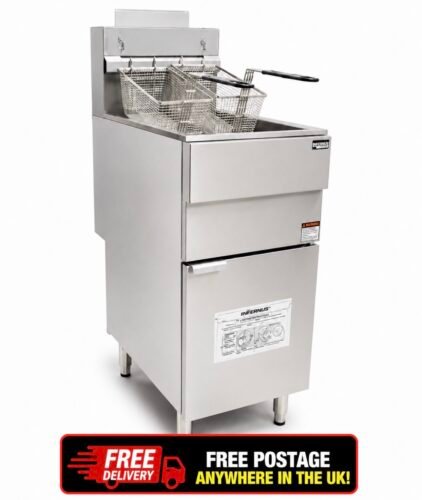 Gas Fryer – 23 Litres Infernus 3 Burner NG Single Tank Twin Basket